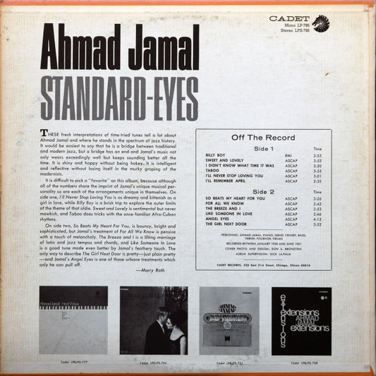 Ahmad Jamal : Standard-Eyes (LP, Album, RCA)