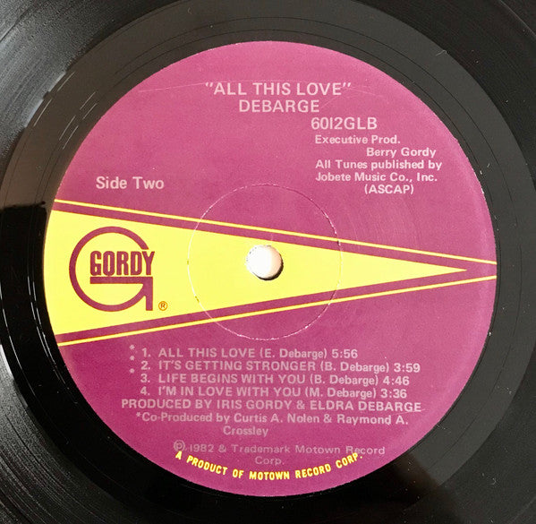 DeBarge : All This Love (LP, Album, RP, RE-)