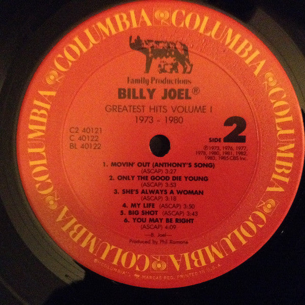 Billy Joel : Greatest Hits Volume I & Volume II (2xLP, Comp, Pit)