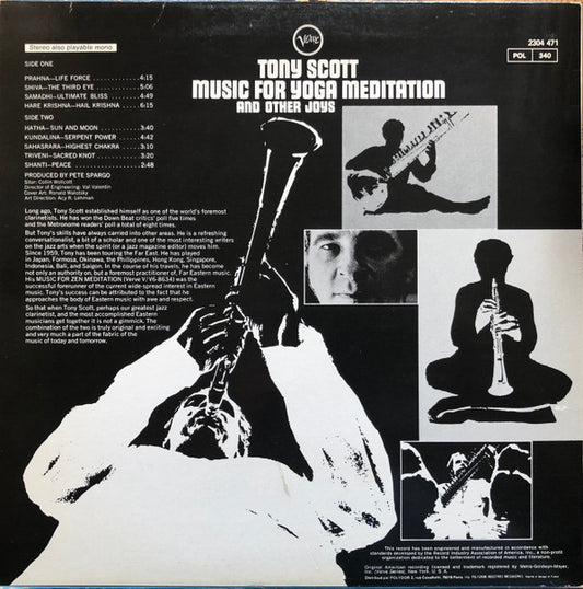 Tony Scott (2) : Music For Yoga Meditation And Other Joys (LP, Album, RE)