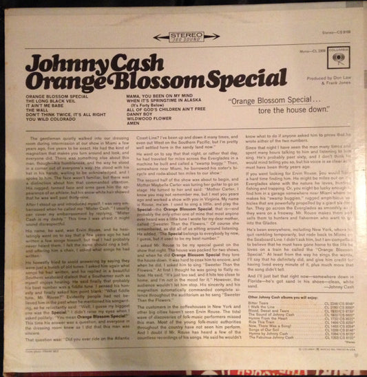 Johnny Cash : Orange Blossom Special (LP, Album, RP, Ter)