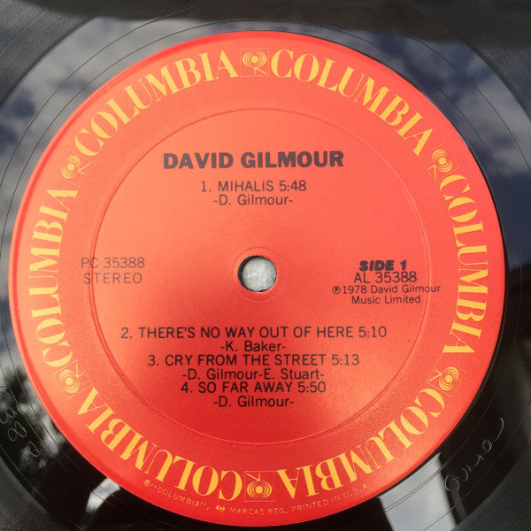 David Gilmour : David Gilmour (LP, Album, RE, Gat)