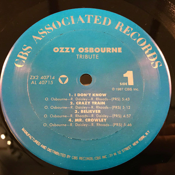 Ozzy Osbourne, Randy Rhoads : Tribute (2xLP, Album, Gat)