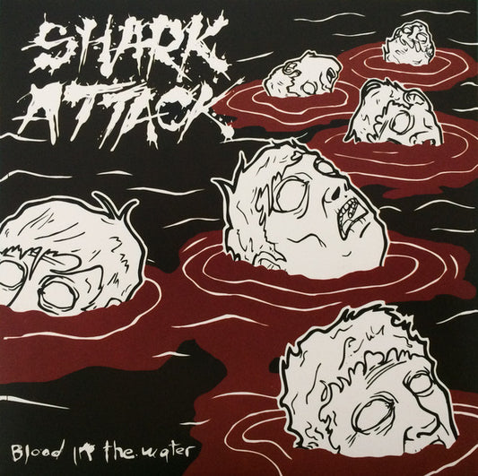 Shark Attack (2) : Blood In The Water (7", EP, RE)