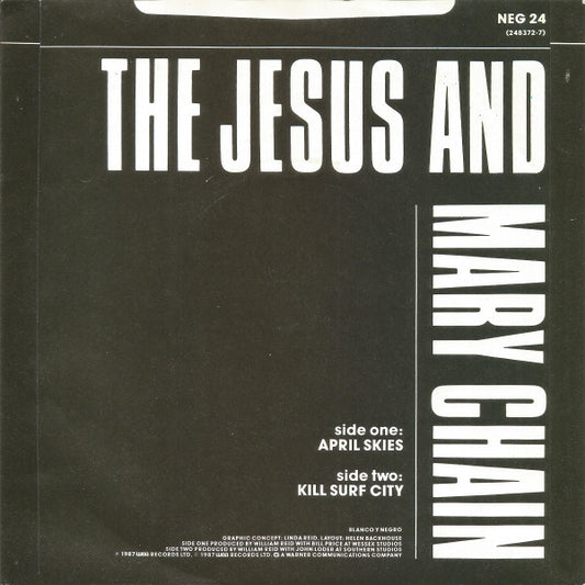The Jesus And Mary Chain : April Skies (7", Single, Sil)