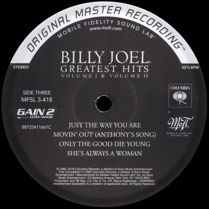 Billy Joel : Greatest Hits Volume I & Volume II (Box, Comp, Ltd, Num, RE, RM + 3xLP, 180)