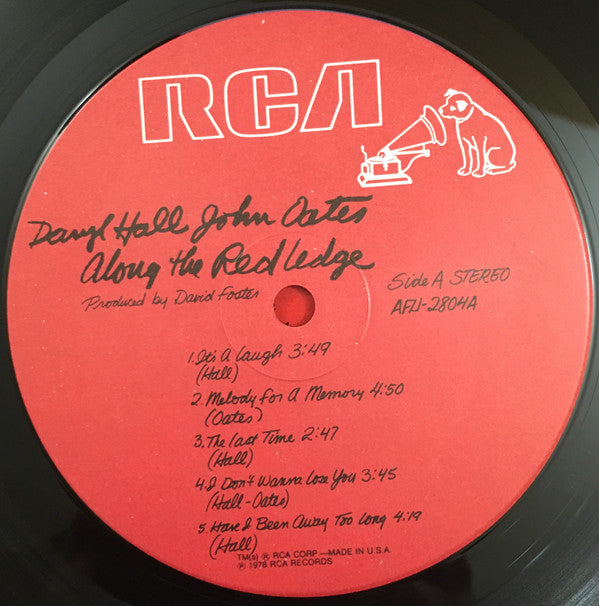 Daryl Hall & John Oates : Along The Red Ledge (LP, Album, Ind)