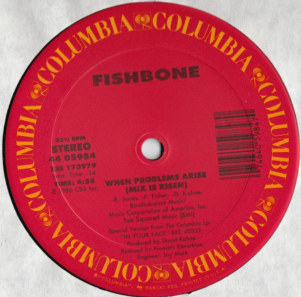 Fishbone : When Problems Arise (12", Maxi)
