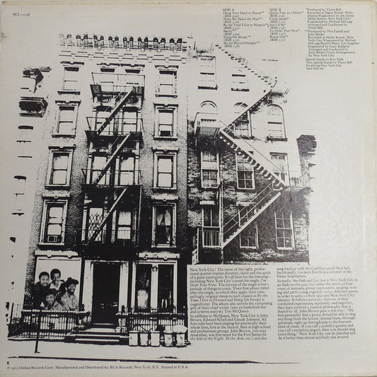 New York City : I'm Doin' Fine Now (LP, Album, Ind)