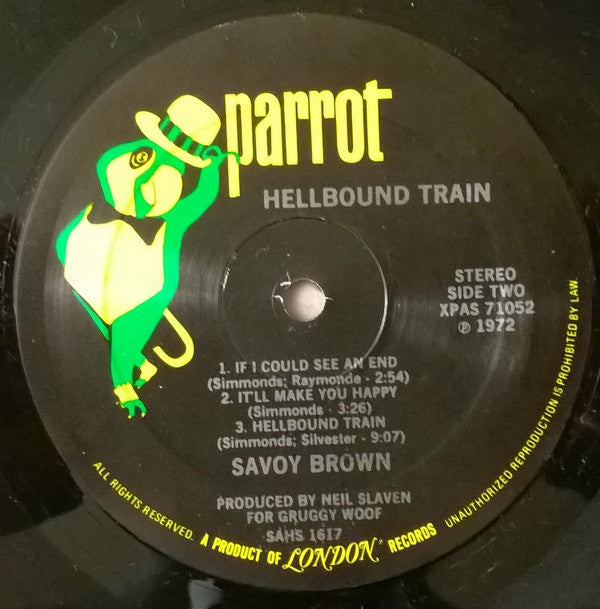 Savoy Brown : Hellbound Train (LP, Album, RP, PRC)