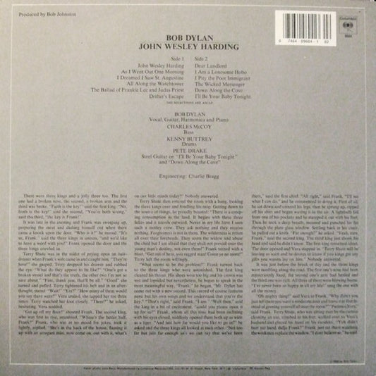 Bob Dylan : John Wesley Harding (LP, Album, RE)