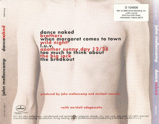 John Mellencamp* : Dance Naked (CD, Album, Club)