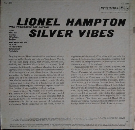 Lionel Hampton : Silver Vibes (With Trombones And Rhythm) (LP, Album, Mono, Bri)