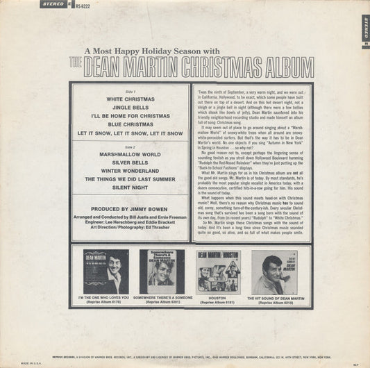 Dean Martin : The Dean Martin Christmas Album (LP, Album, RE)