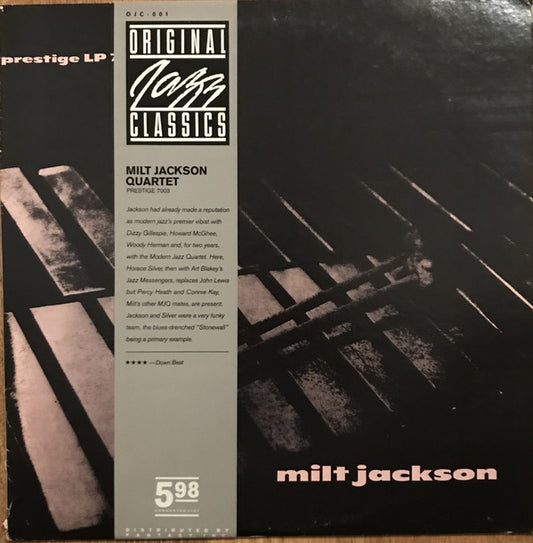 Milt Jackson : Milt Jackson Quartet (LP, Album, Mono, RE)