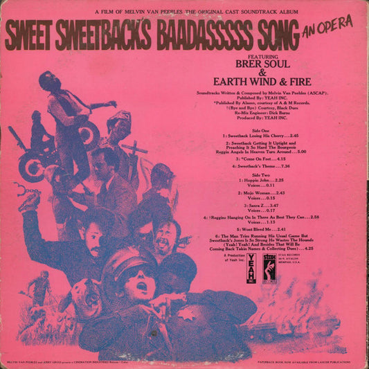 Melvin Van Peebles : Sweet Sweetback's Baadasssss Song (An Opera) (LP, Album, Gat)