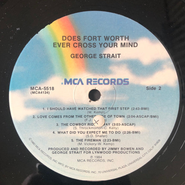 George Strait : Does Fort Worth Ever Cross Your Mind (LP, Album, Pin)