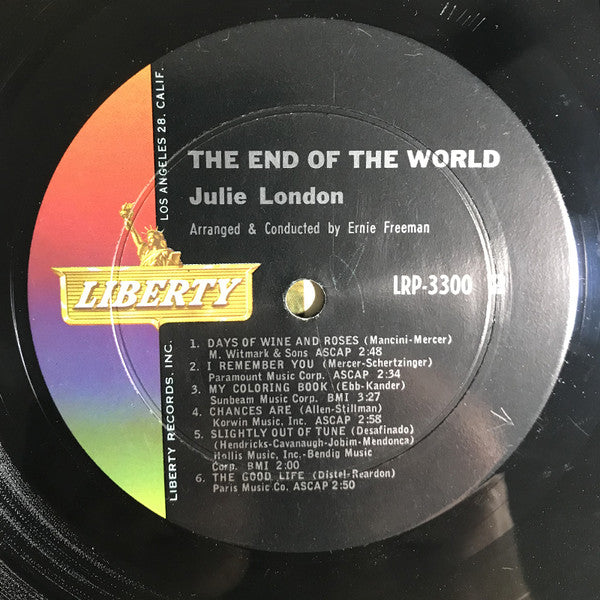 Julie London : The End Of The World (LP, Album, Mono)