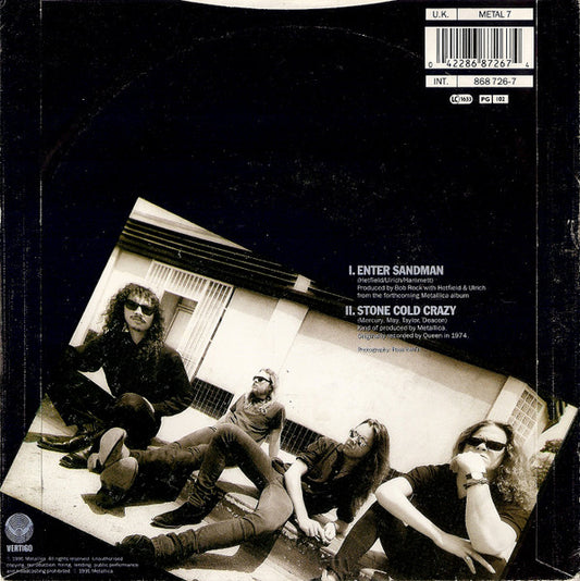 Metallica : Enter Sandman (7", Single, Pic)