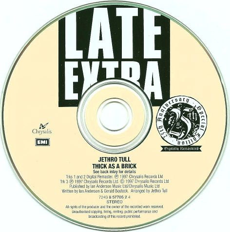 Jethro Tull : Thick As A Brick (CD, Album, RE, RM, S/Edition + Box)