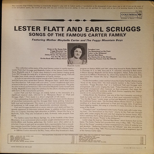Lester Flatt & Earl Scruggs* Featuring Mother Maybelle Carter* & The Foggy Mountain Boys : Songs Of The Famous Carter Family (LP, Album, Mono, 2-e)