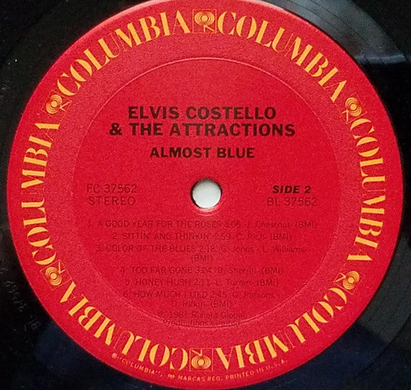 Elvis Costello & The Attractions : Almost Blue (LP, Album, Pit)