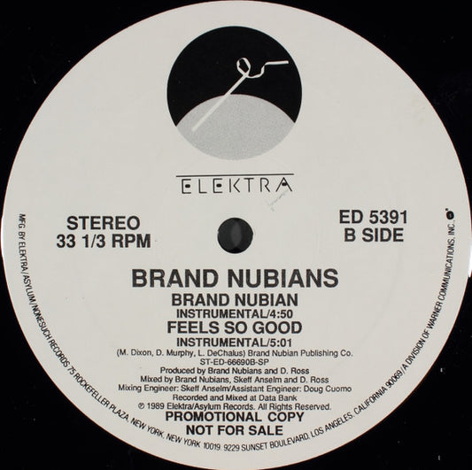 Brand Nubians* : Brand Nubian / Feels So Good (12", Promo)