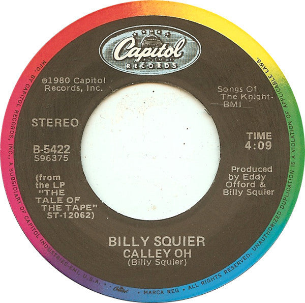 Billy Squier : All Night Long (7", Single)