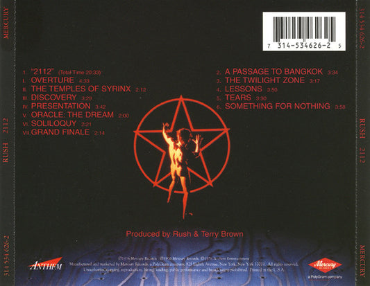Rush : 2112 (CD, Album, RE, RM, Son)