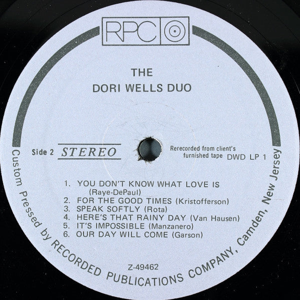 The Dori Wells Duo : For The Good Times (LP, Album)