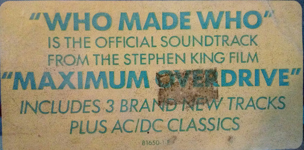 AC/DC : Who Made Who (LP, Album, Comp, SP )