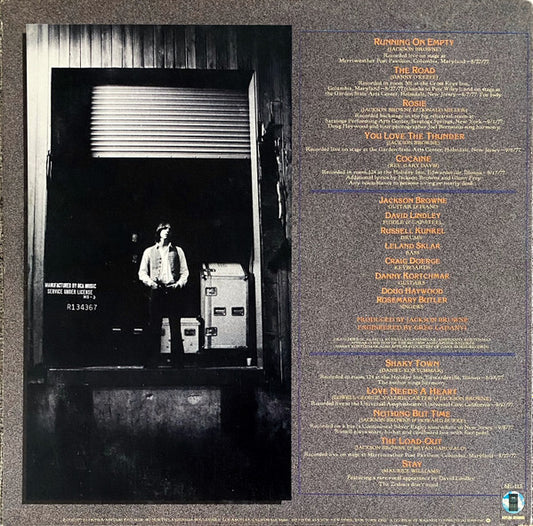 Jackson Browne : Running On Empty (LP, Album, Club, RCA)
