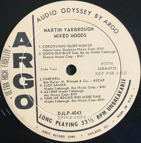 Martin Yarbrough : Mixed Moods (LP, Mono, Promo)