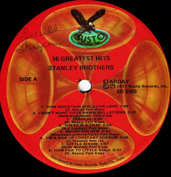 Stanley Brothers* : 16 Greatest Hits (LP, Comp, Hor)