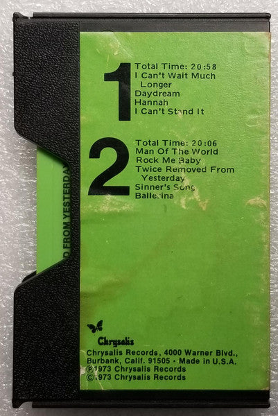 Robin Trower : Twice Removed From Yesterday (Cass, Album)