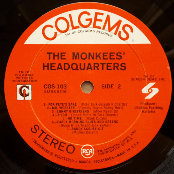 The Monkees : Headquarters (LP, Album, Roc)