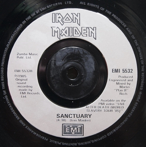 Iron Maiden : Running Free (7", Single, Sil)