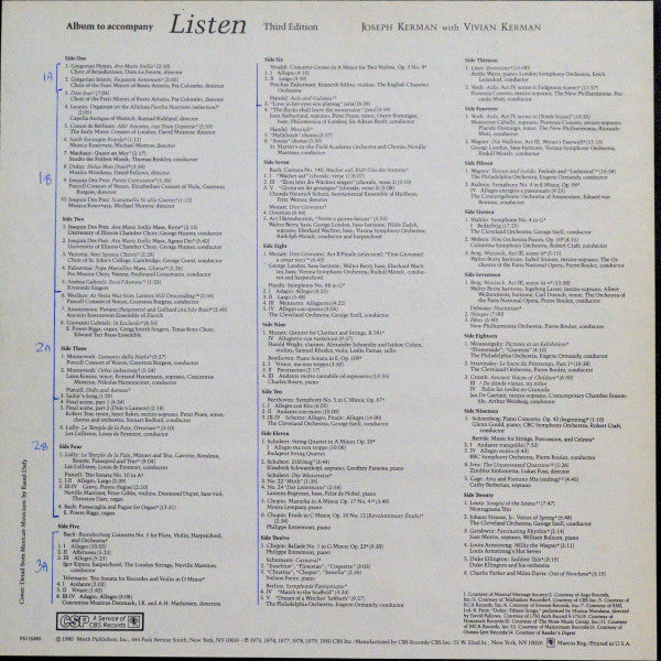 Joseph Kerman : Listen (Third Edition) (10xLP, Album + Box, Comp)
