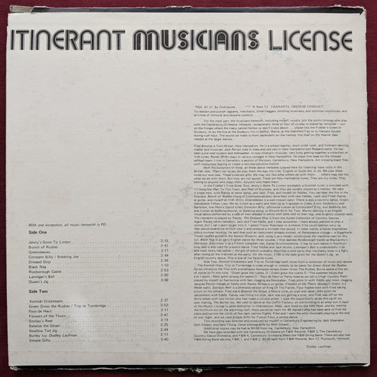 Itinerant Musicians License : Itinerant Musicians License (LP, Album)