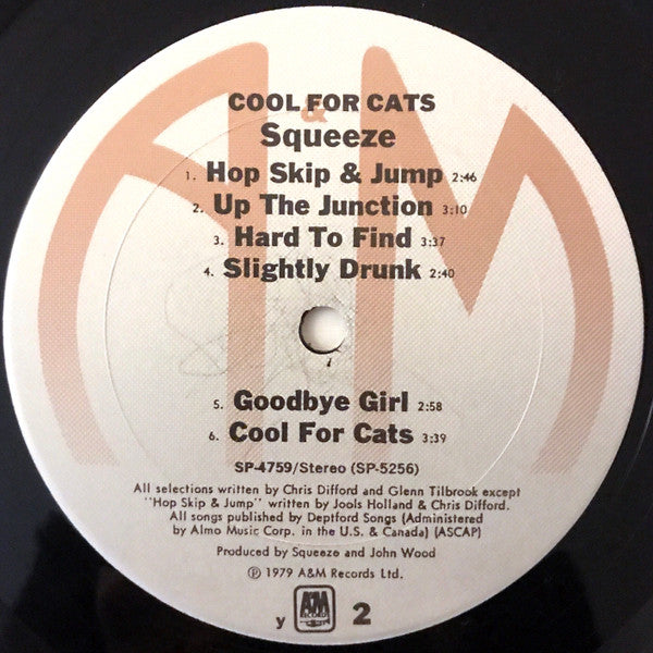 Squeeze (2) : Cool For Cats (LP, Album, Y -)
