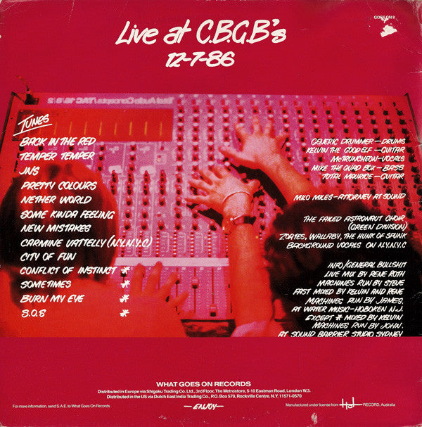 The Celibate Rifles : Kiss Kiss Bang Bang (LP, Album, Gat)