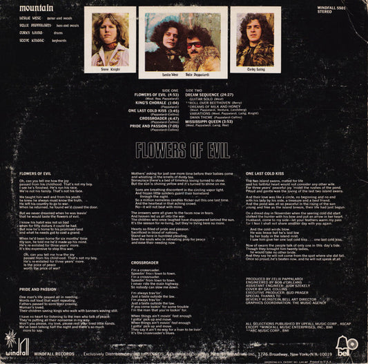 Mountain : Flowers Of Evil (LP, Album, BW )