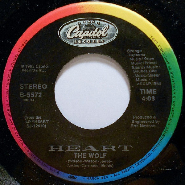 Heart : Nothin' At All (7", Single, Styrene, All)