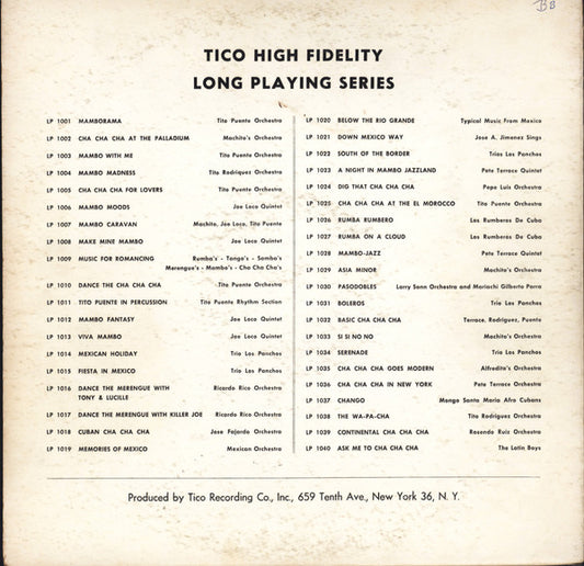 Tito Puente "King Of The Cha Cha Mambo" & His Orchestra* : Dance The Cha Cha Cha (LP, Album, Mono, Lam)