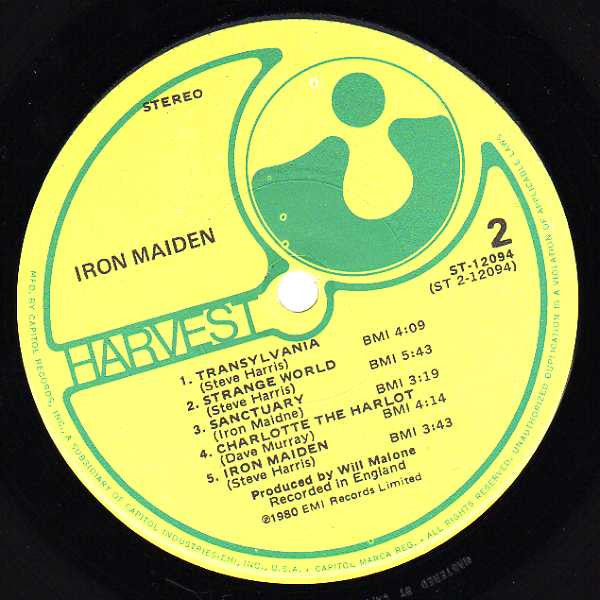 Iron Maiden : Iron Maiden (LP, Album, Win)