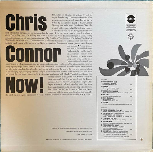 Chris Connor : Now! (LP, Mono)