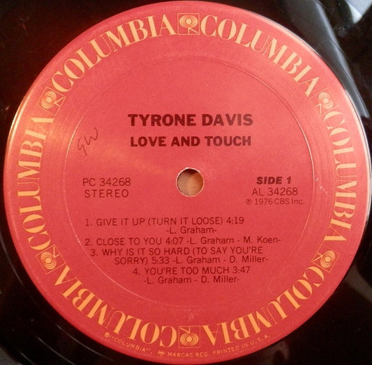Tyrone Davis : Love And Touch (LP)