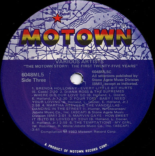 Various : The Motown Story: The First Twenty-Five Years (5xLP, Comp + Box)