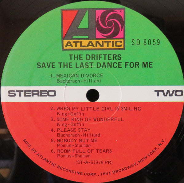 The Drifters : Save The Last Dance For Me (LP, Album, RE)