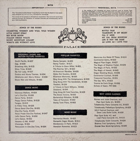 Red River Dave : Songs Of The Rodeo (LP, Mono)